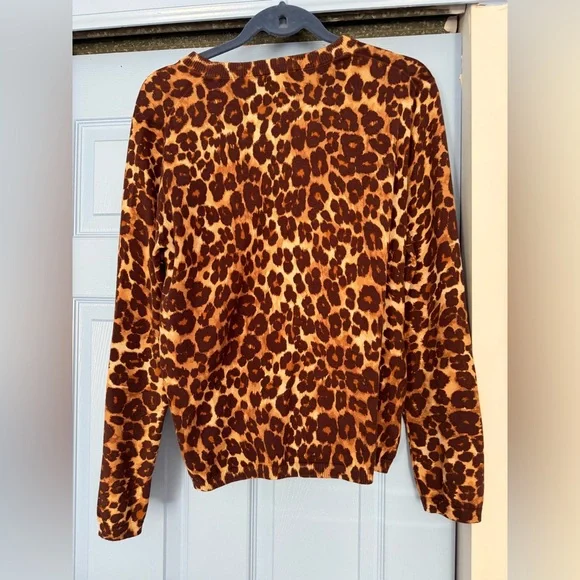 Ann Taylor Leopard Brown Leopard Print Sweater - Picture 5 of 5